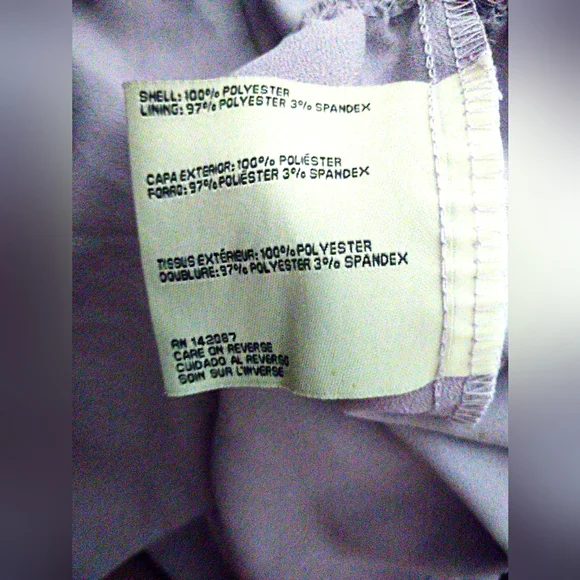 🦩SIMPLY NOELLE Plus Size Pullover Sleeveless Tunic Tank Lavender Mesh Overlay - Picture 13 of 16